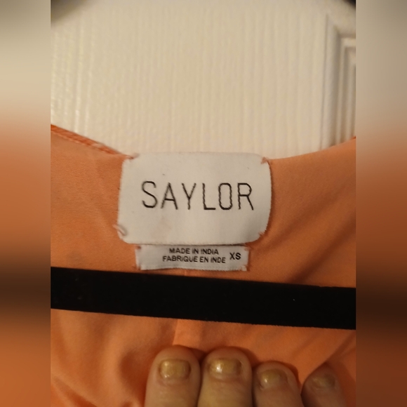 Saylor Anthropologie Joelene Pink Blue Floral Ruffle Girlhood Vacation Dress-XS - Picture 11 of 16